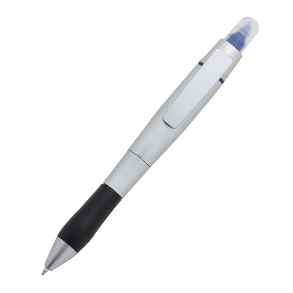 Caneta Plástica com Marca Texto para Brindes Corporativos