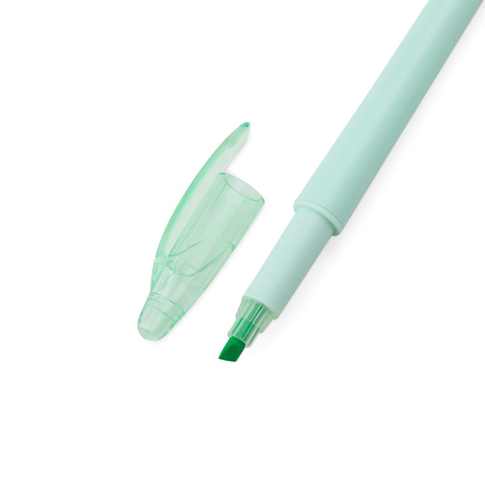 Caneta plástica com marca texto personalizada para brindes promocionais