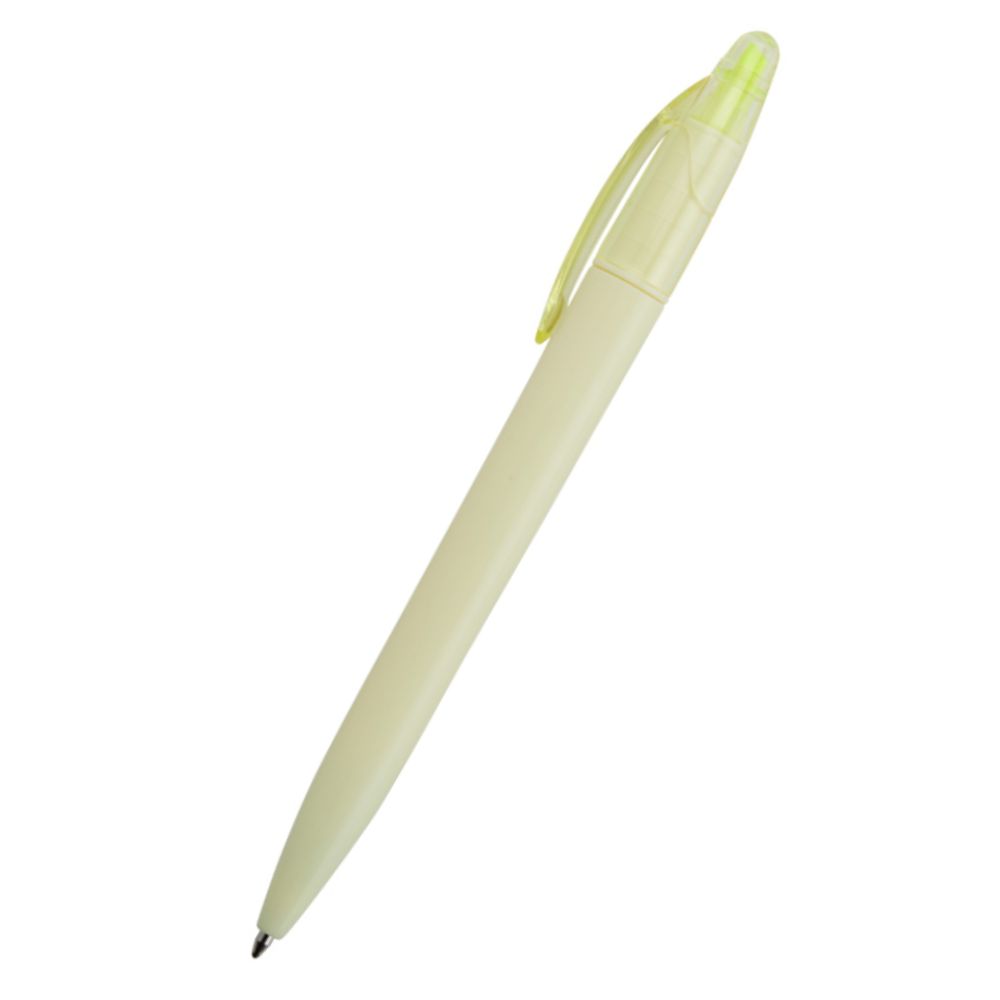 Caneta plástica com marca texto personalizada para brindes promocionais