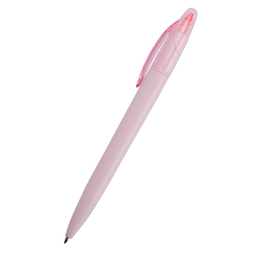 Caneta plástica com marca texto personalizada para brindes promocionais