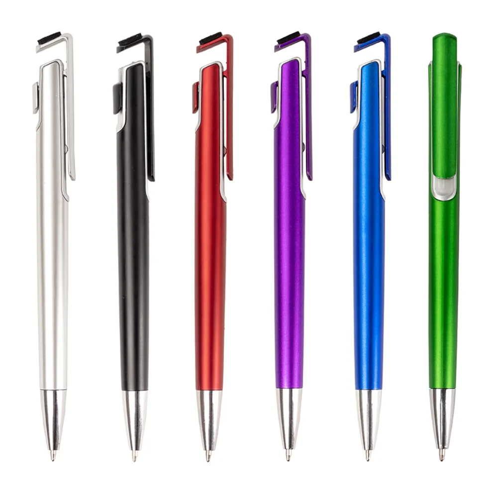 Caneta Plástica com Suporte para Celular para Brindes