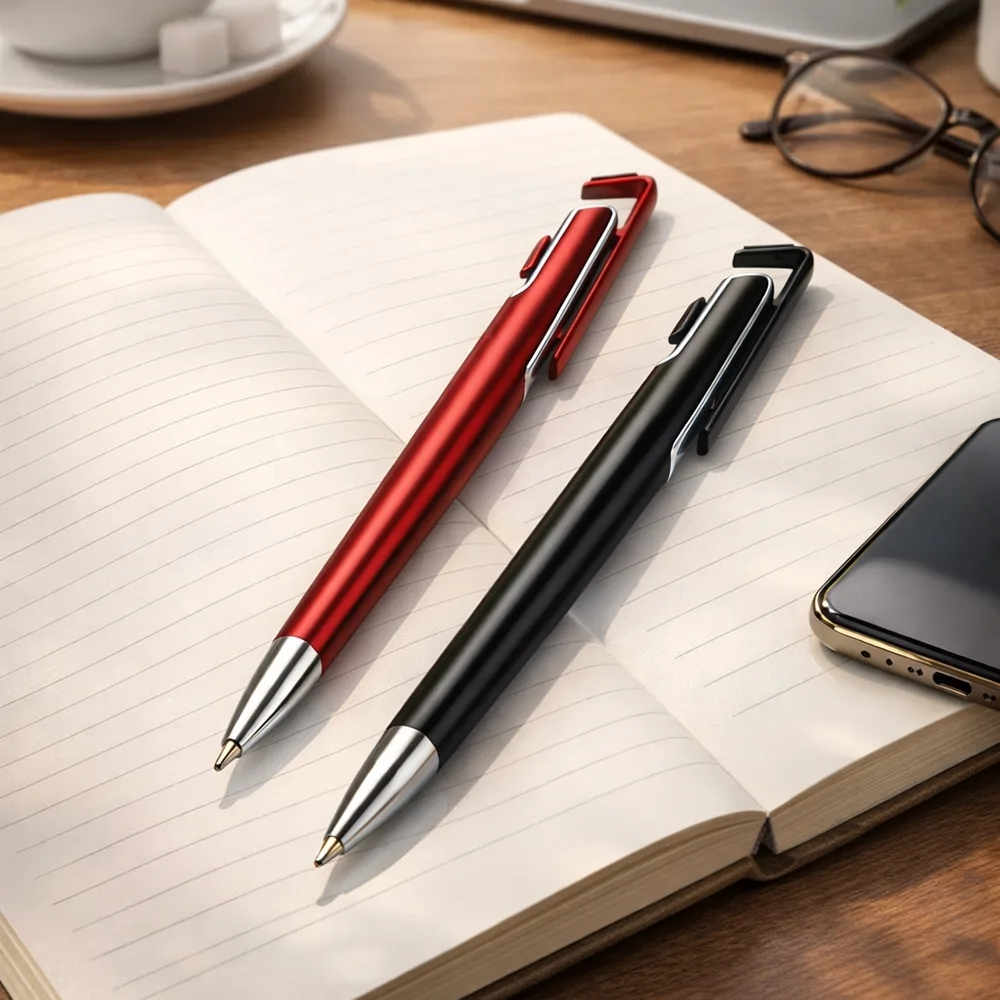 Caneta Plástica com Suporte para Celular para Brindes