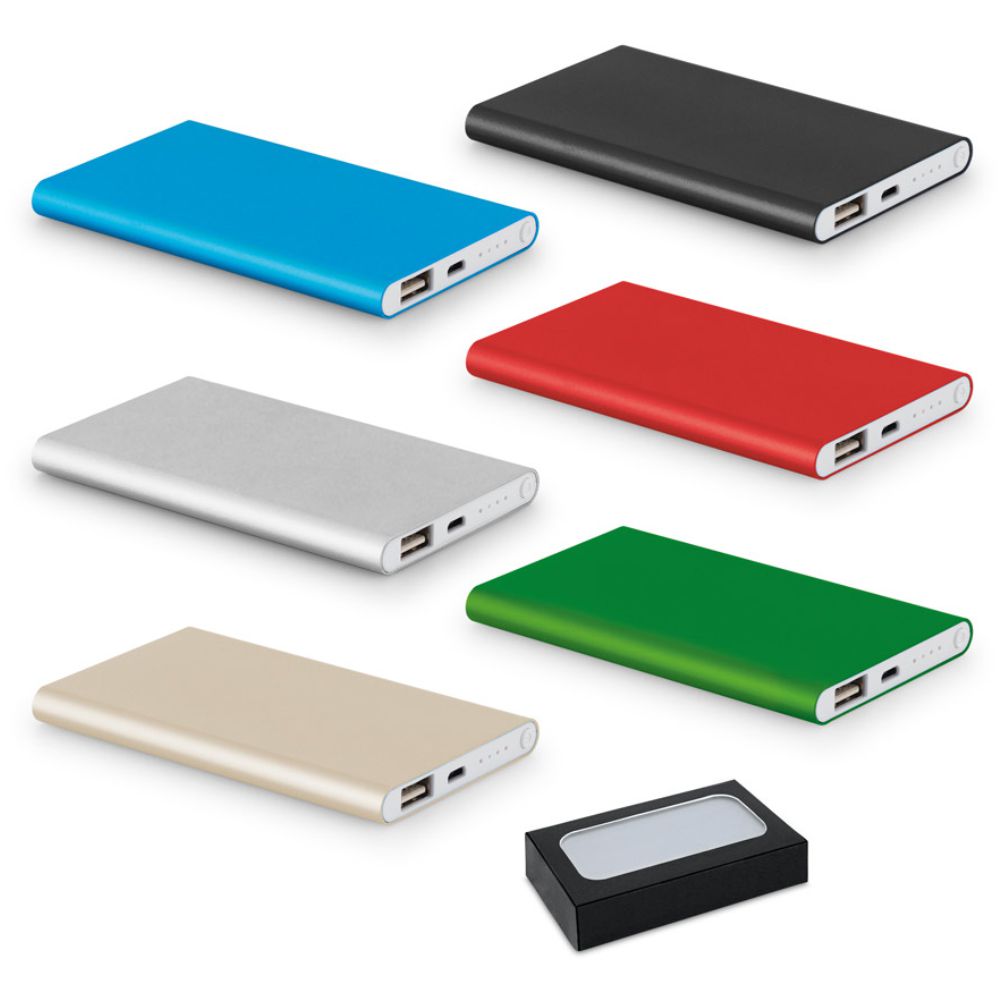 Carregador Power Bank Slim em Alumínio para Brindes