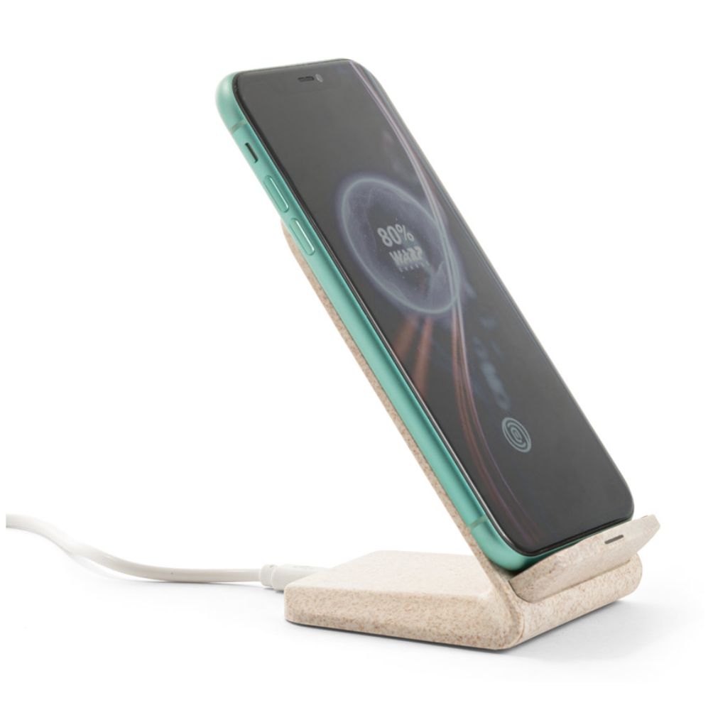 Carregador Wireless em Fibra de Palha Personalizado