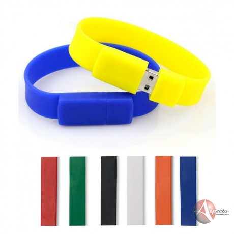 Pen Drive Pulseira de Silicone Promocional para Brindes Varias Cores