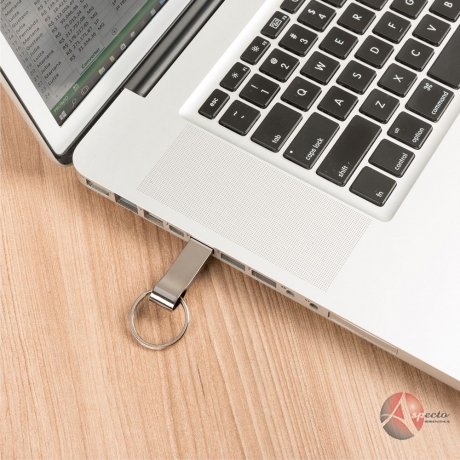 Pen drive Chaveiro em Metal Prata