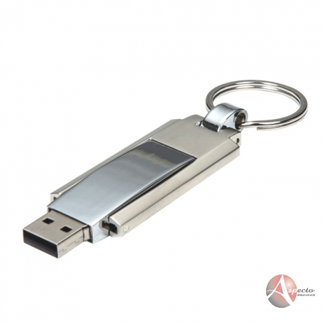 Pen Drive Chaveiro de Metal Personalizado Prata