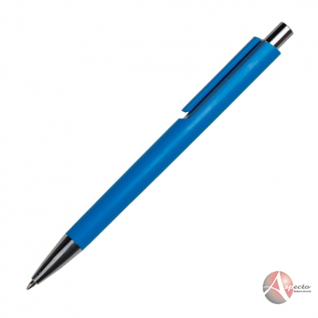 Caneta Plástica Personalizada para Brindes Azul Claro