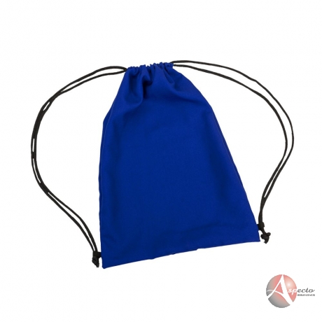 Sacola Tipo Mochila em Microfibra 44 x 33 cm Azul