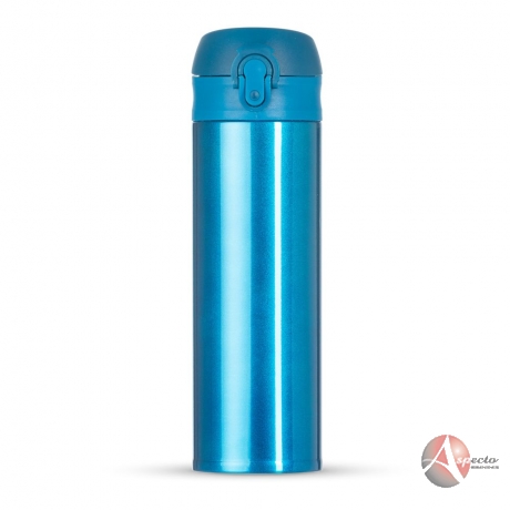 Garrafa Térmica 450ml para Brindes Azul Claro
