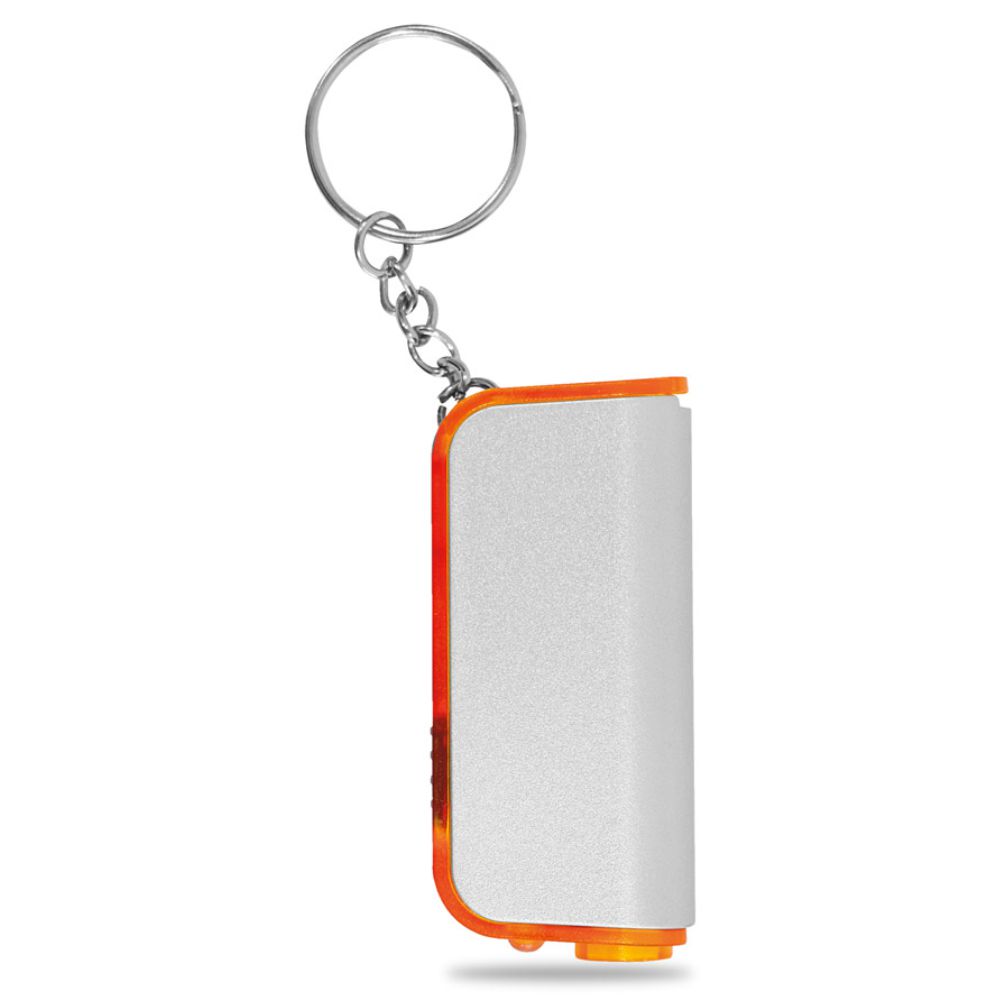 Chaveiro com LED e Ferramenta Laranja para Brindes Personalizados