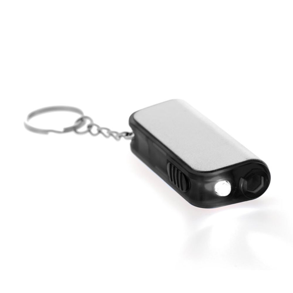 Chaveiro com LED e Ferramenta Preto para Brindes Personalizados