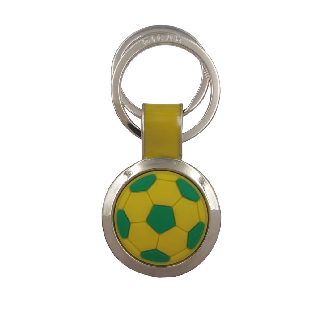 Chaveiro de metal em formato bola de futebol personalizado para brindes promocionais