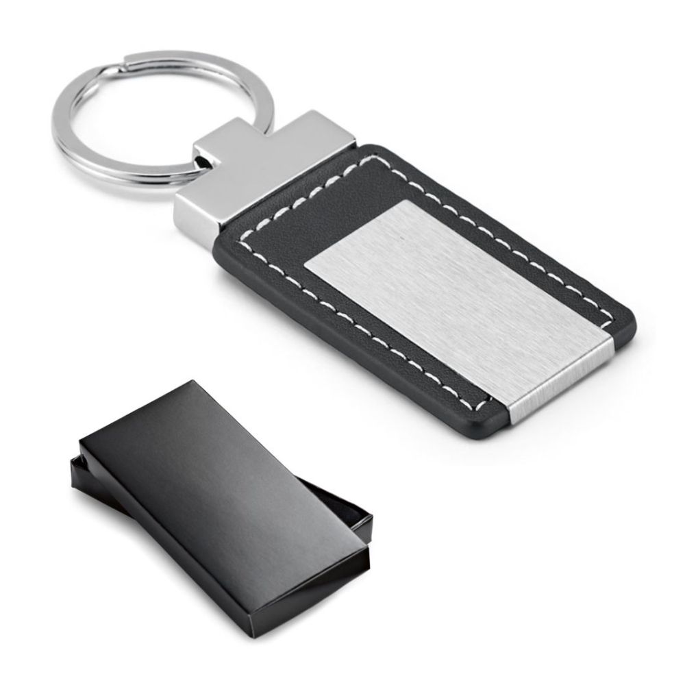 Chaveiro em Couro Sintético e Metal Personalizado para Brindes