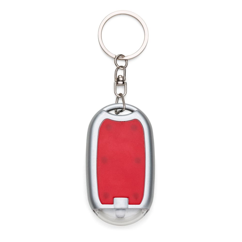 Chaveiro personalizado com luz Vermelho para Brindes