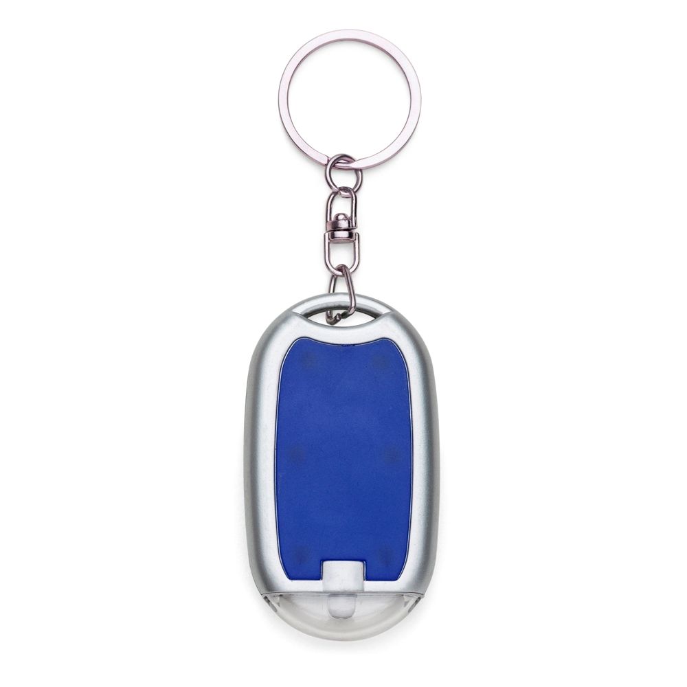 Chaveiro personalizado com luz Azul para Brindes