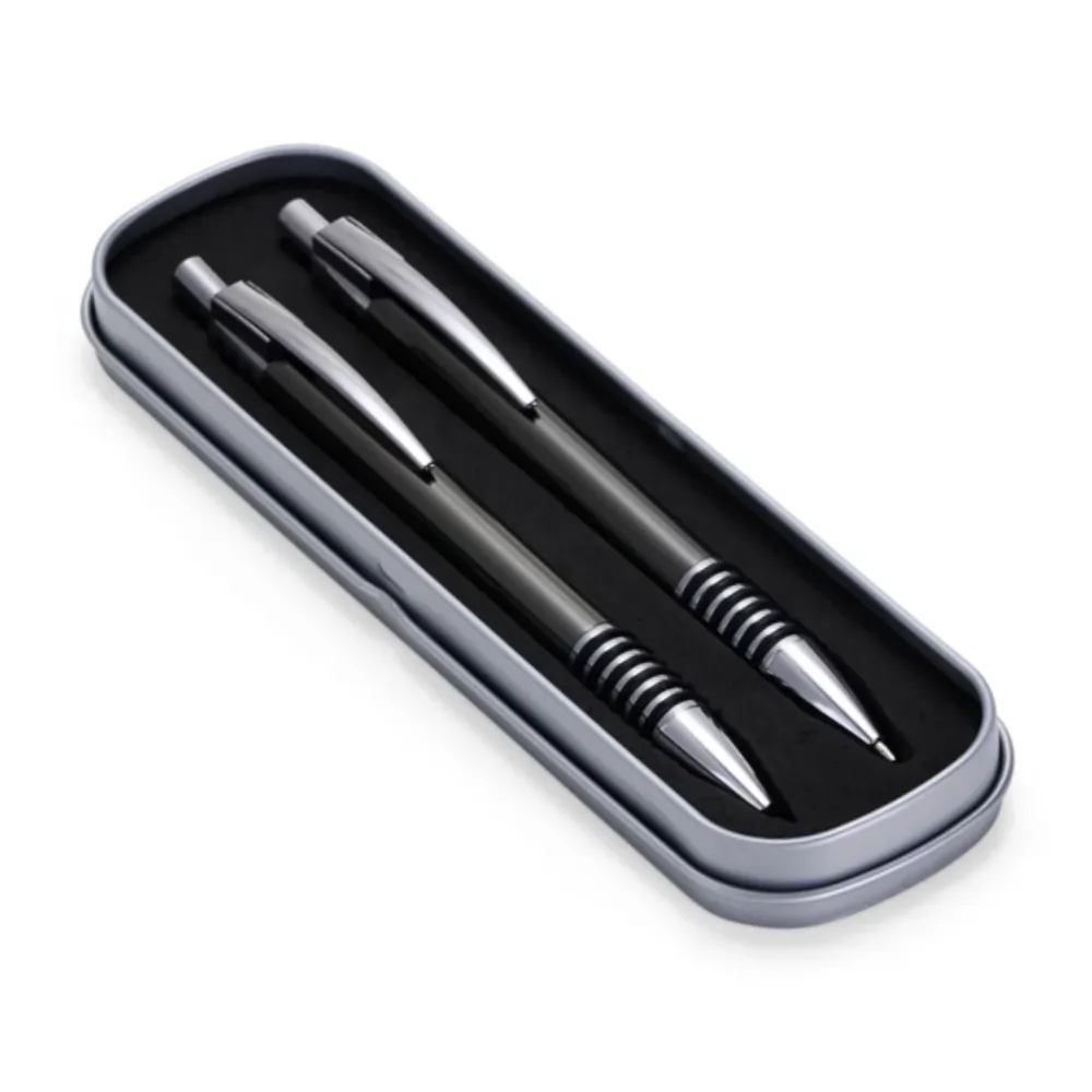 Conjunto de caneta e lapiseira de metal personalizado para brindes promocionais