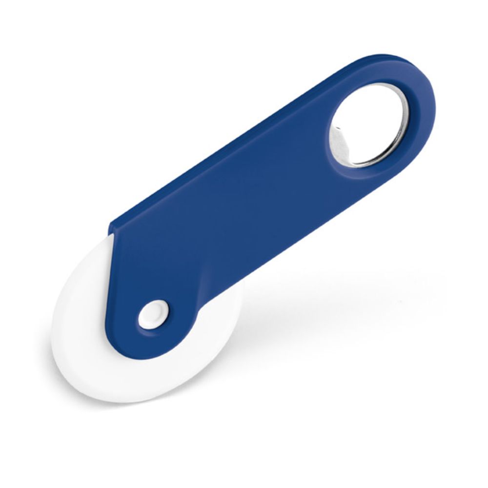 Contador de Pizza e Abridor  Azul de Garrafa para Brindes