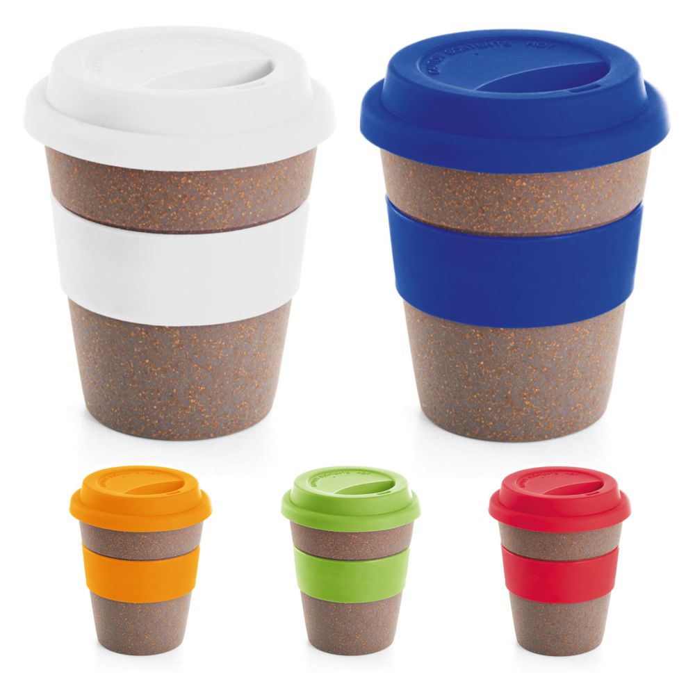 Copo 390 ml de Bambu e Plástico com Tira de Silicone para Brindes Personalizados