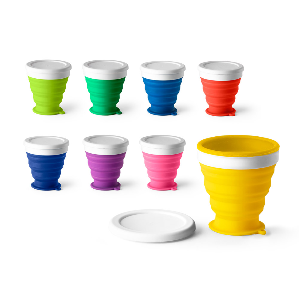 Copo Dobrável 240 ml de Silicone para Brindes