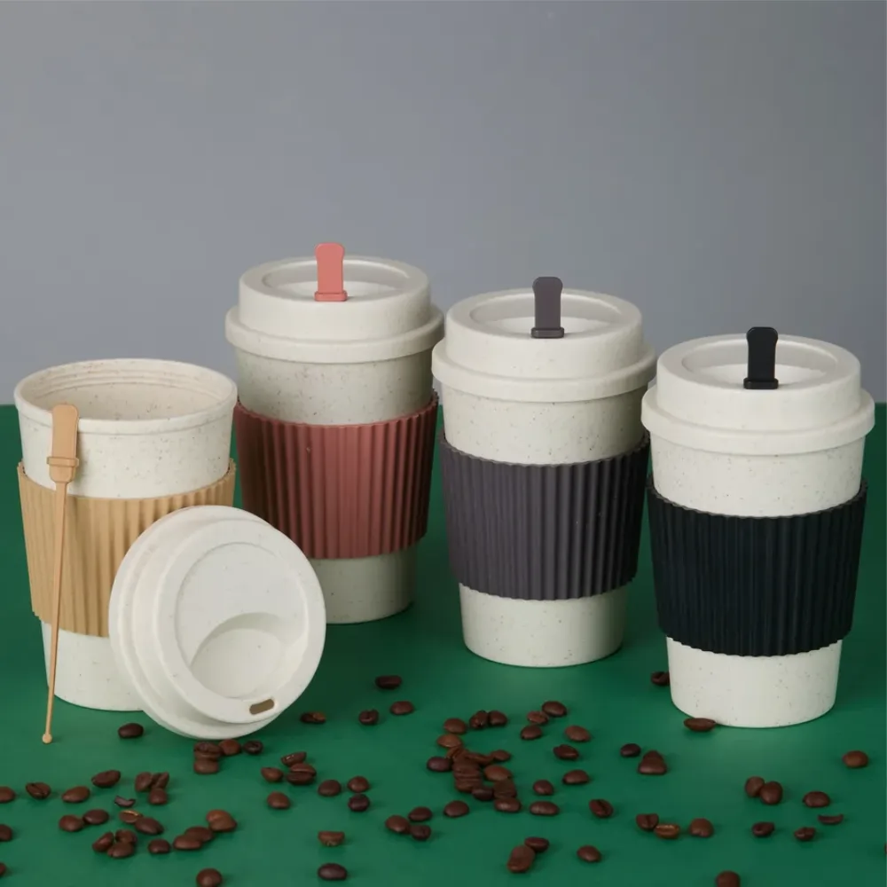 Copo em fibra de trigo personalizado para brindes promocionais