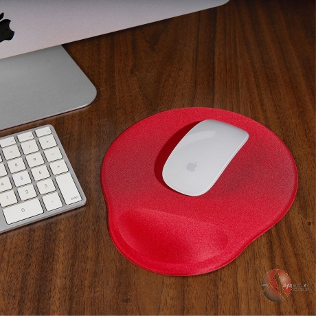 Mouse Pad Ergonômico para Brindes Personalizado Vermelho