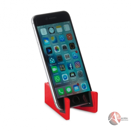 Suporte para Celular Plástico para Brindes Vermelho