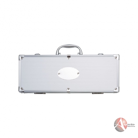 Kit Churrasco 18 peças em Metal com Maleta para Brindes
