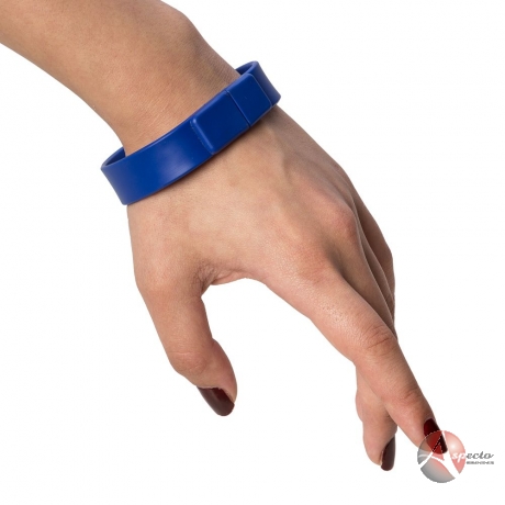 Pen Drive Pulseira de Silicone Promocional para Brindes Azul