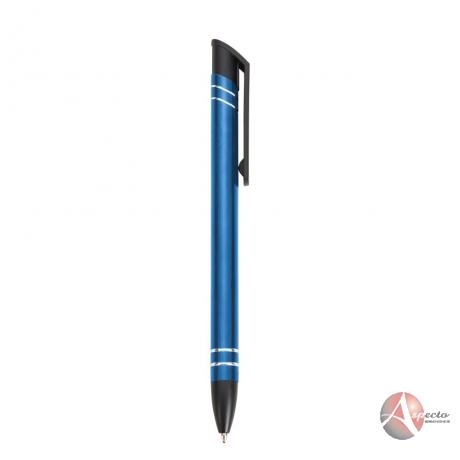 Caneta Semimetal para Brindes Promocionais Azul