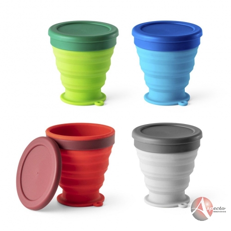 Copo Dobrável 240 ml de Silicone para Brindes