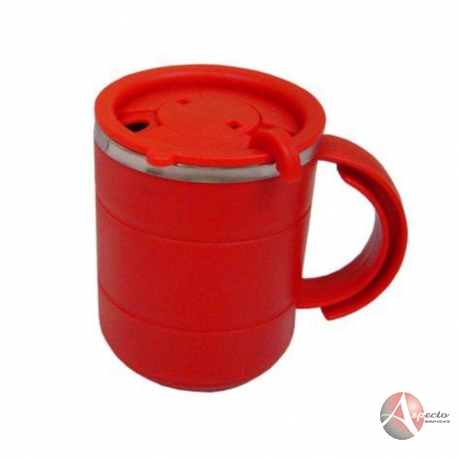 Caneca Plástica Promocional Vermelha