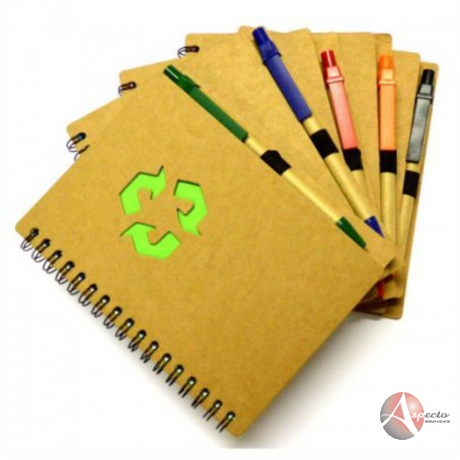 Caderno Espiral Ecológico para Brindes