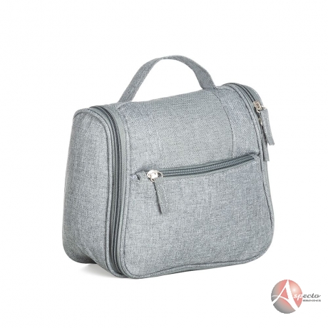 Necessaire Nylon Oxford para Brindes Personalizados Cinza