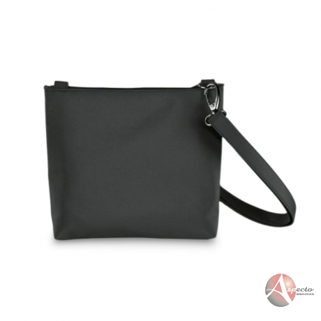 Bolsa à Tiracolo em Microfibra para Brindes Personalizado Preta