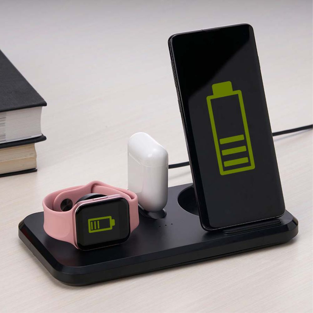 Estação de carregamento para celular, iwatch e fones personalizada