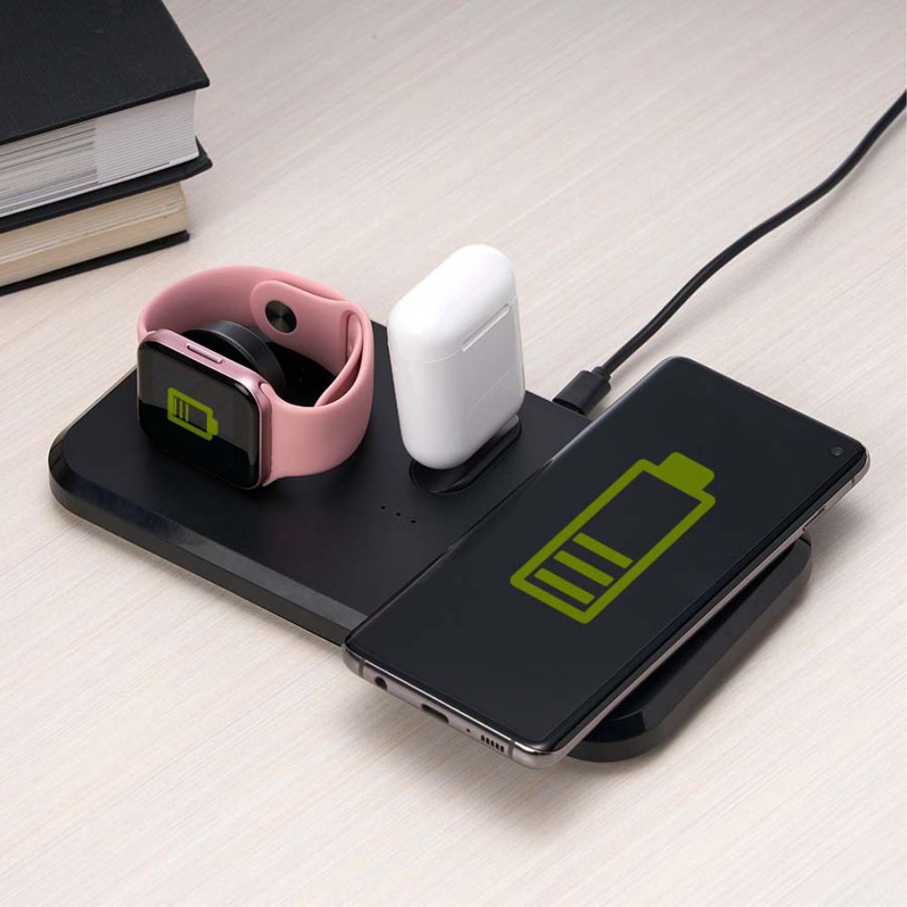 Estação de carregamento para celular, iwatch e fones personalizada