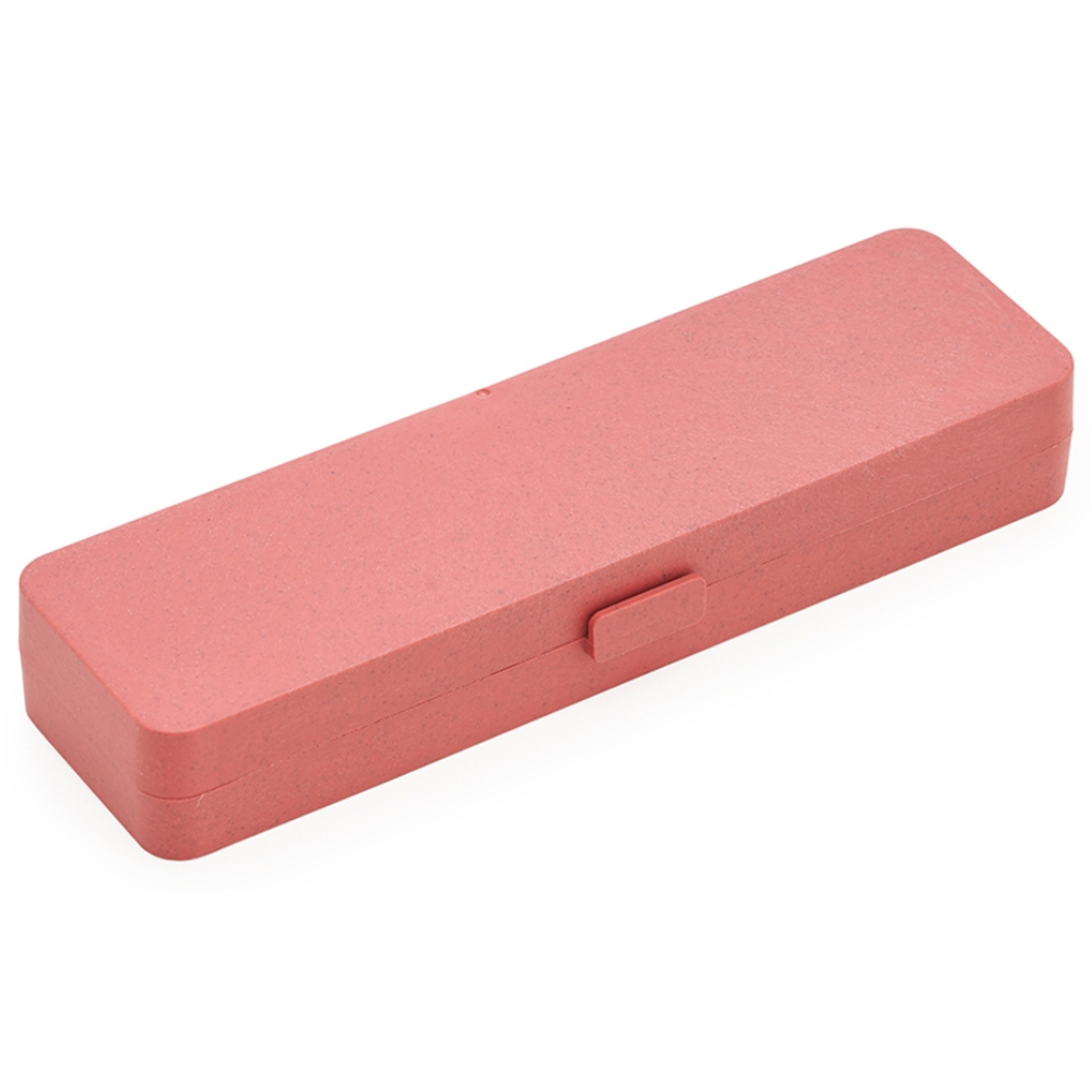 Estojo Fibra de Bambu para Brindes Personalizados Vermelho