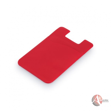 Porta Cartão para Celular para Brindes Promocionais Vermelho
