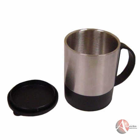 Caneca Personalizada de Inox Prata
