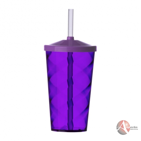 Copo em Acrílico 550 ML para Brindes Roxo