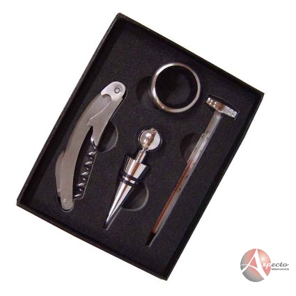 Kit Vinho Personalizado com 04 peças para Brindes