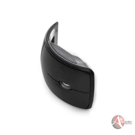 Mouse Wireless Retrátil para Brindes Preto