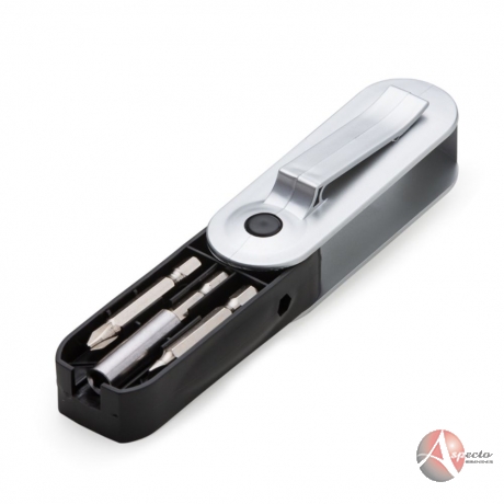 Kit Ferramenta com 09 peças para Brindes Prata