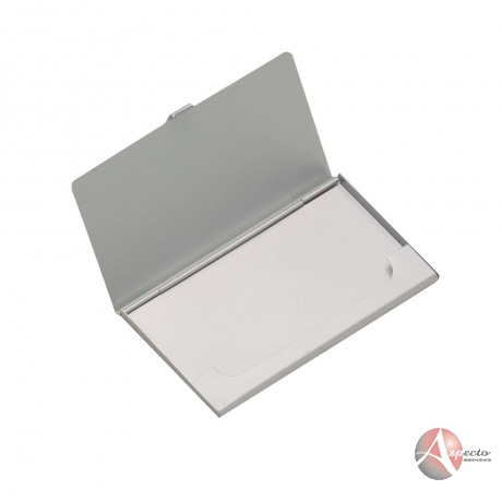 Porta Cartão em alumínio para Brindes Personalizado Prata