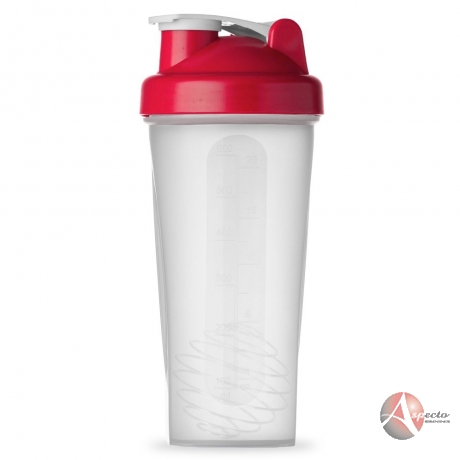 Coqueteleira Shake 600ml para Brindes Vermelho