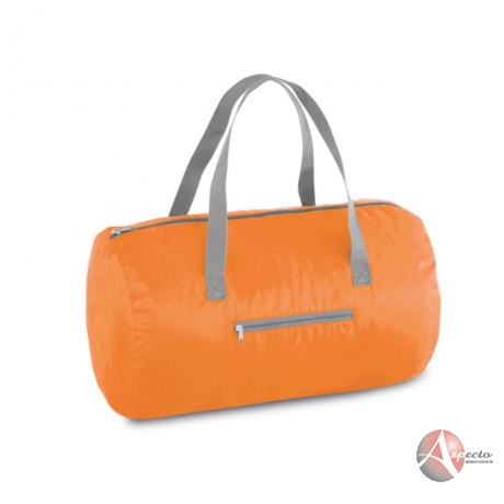 Bolsa Esportiva Dobrável Personalizada para Brindes Laranja