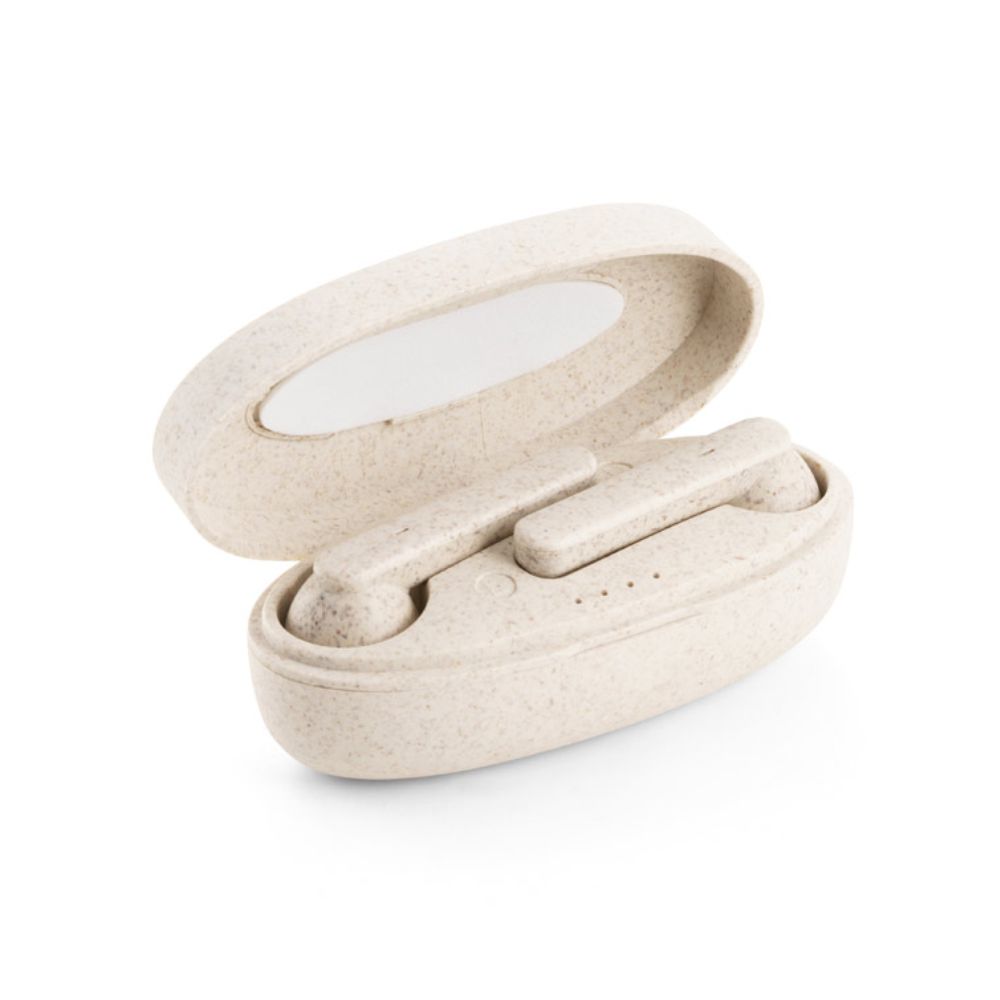 Fone de ouvido bluetooth ecológico personalizado para brindes corporativos