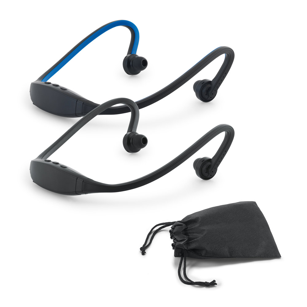 Fone de Ouvido com Transmissão por Bluetooth Azul ou Preto