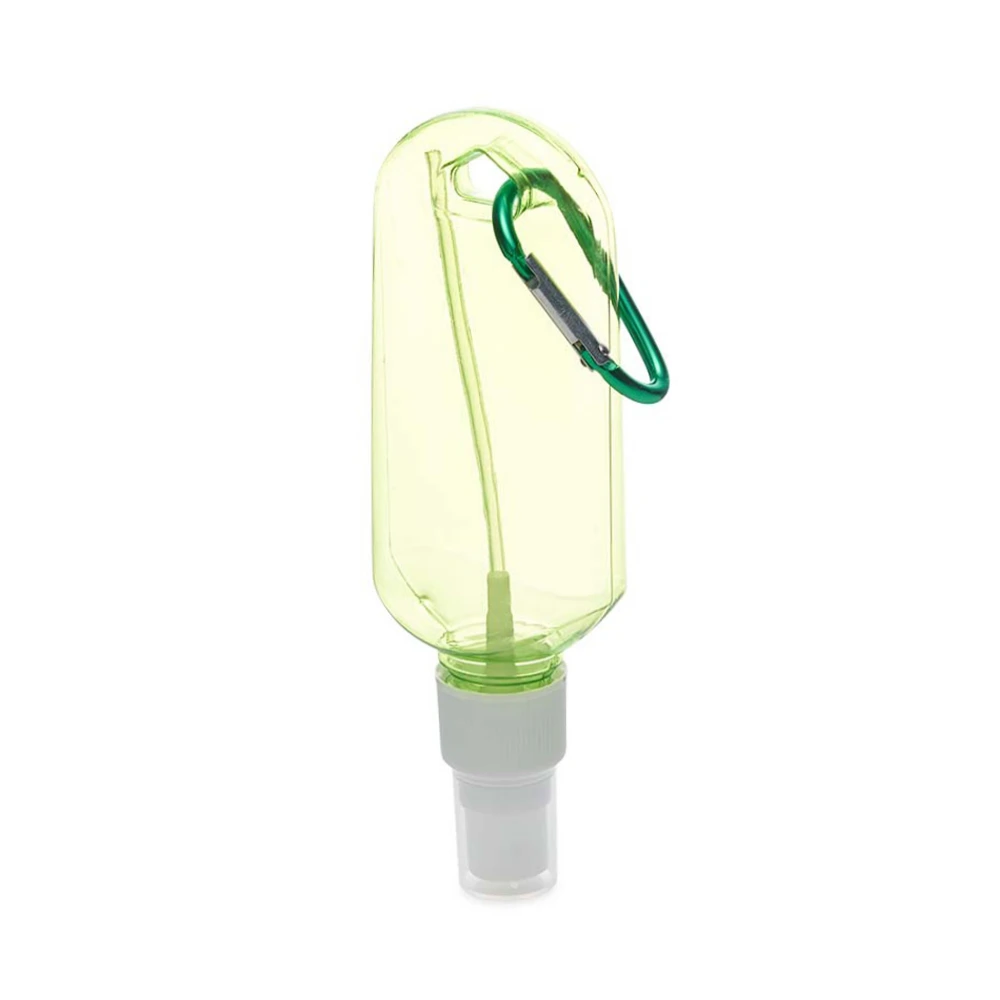 Frasco plástico com mosquetão personalizado para brindes promocionais